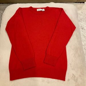 Reve Red S Cashmere Crewneck Sweater Scandi Cottagecore Normcore Classic